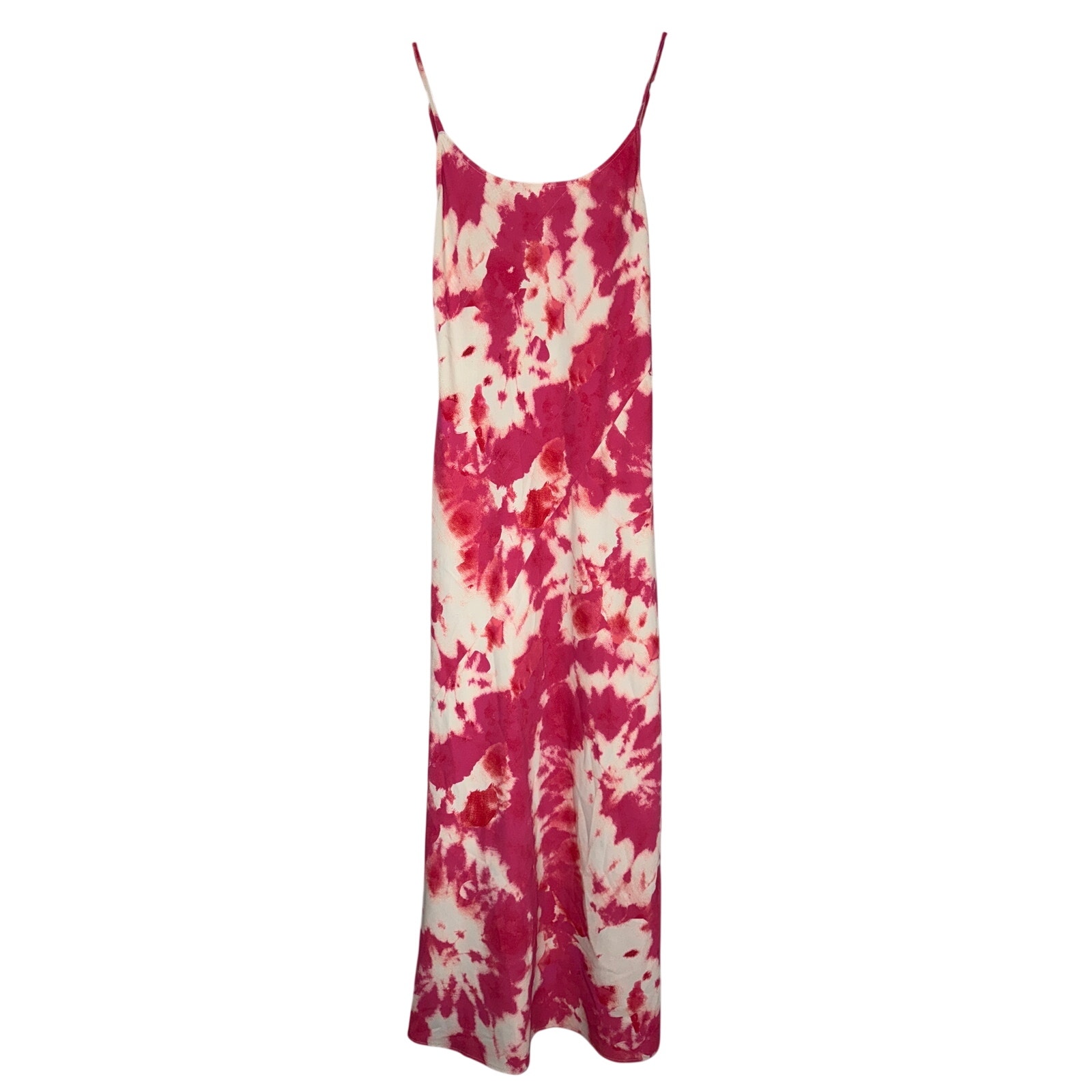 Thakoon X Rtr Pink Tie Dye Long Maxi Slip Dress Scoop Neck Pull On Size 2 Resort